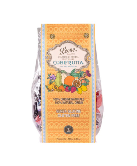 Pastiglie Leone - Fruit Jellies Cubifrutta Assorted - 180g Pastiglie Leone - Fruit Jellies Cubifrutta Assorted - 180g
