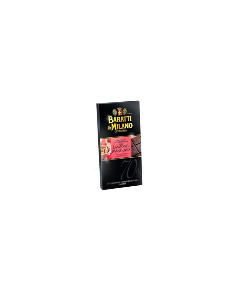 Shop online extra dark chocolate bars Baratti & Milano with raspberry. Shop online chocolate bars Piedmont Baratti