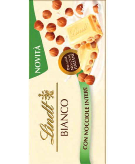 Lindt - White Chocolate with whole hazelnuts Bar - 100g