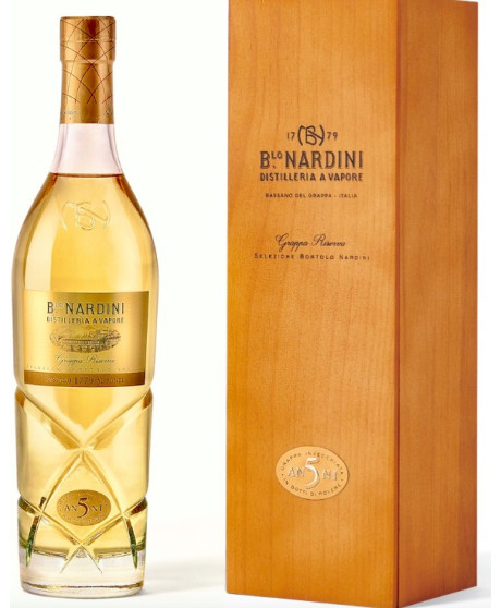 Nardini - Grappa Reserve 5 Years - Bortolo Nardini Selection - Wood Gift Box - 70cl