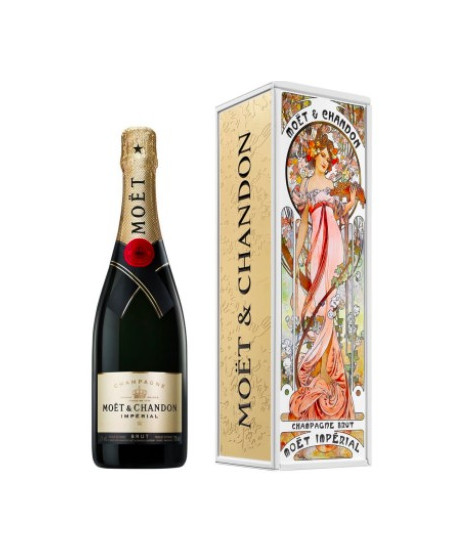Moët & Chandon - Brut Imperiale - Limited Edition - Alphonse Mucha - Red - Champagne - 75cl Moët & Chandon - Brut Imperiale - Limited Edition - Alphonse Mucha - Red - Champagne - 75cl