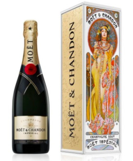 Moët & Chandon - Brut Imperiale - Limited Edition - Alphonse Mucha - Red - Champagne - 75cl