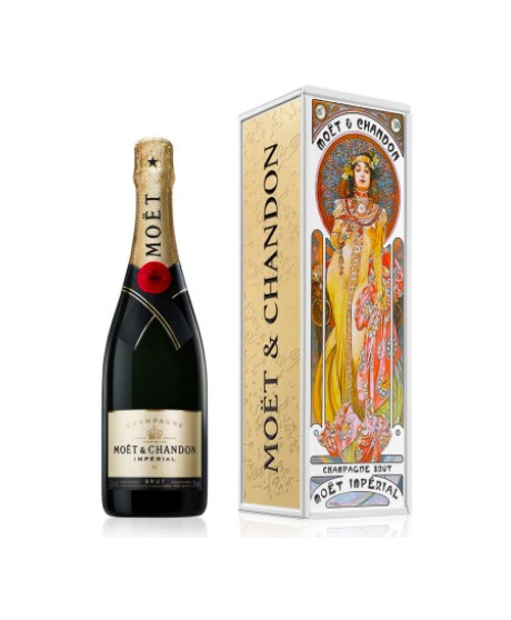 Moët & Chandon - Brut Imperiale - Limited Edition - Alphonse Mucha - Red - Champagne - 75cl Moët & Chandon - Brut Imperiale - Limited Edition - Alphonse Mucha - Red - Champagne - 75cl