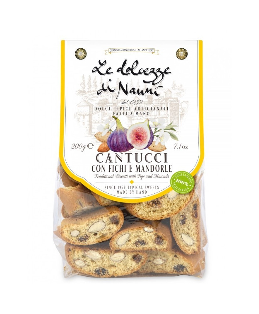 Le Dolcezze di Nanni - Vendita online Cantucci di Siena con Fichi e Mandorle, artigianali, fatti a mano. Dolci tipici della trad