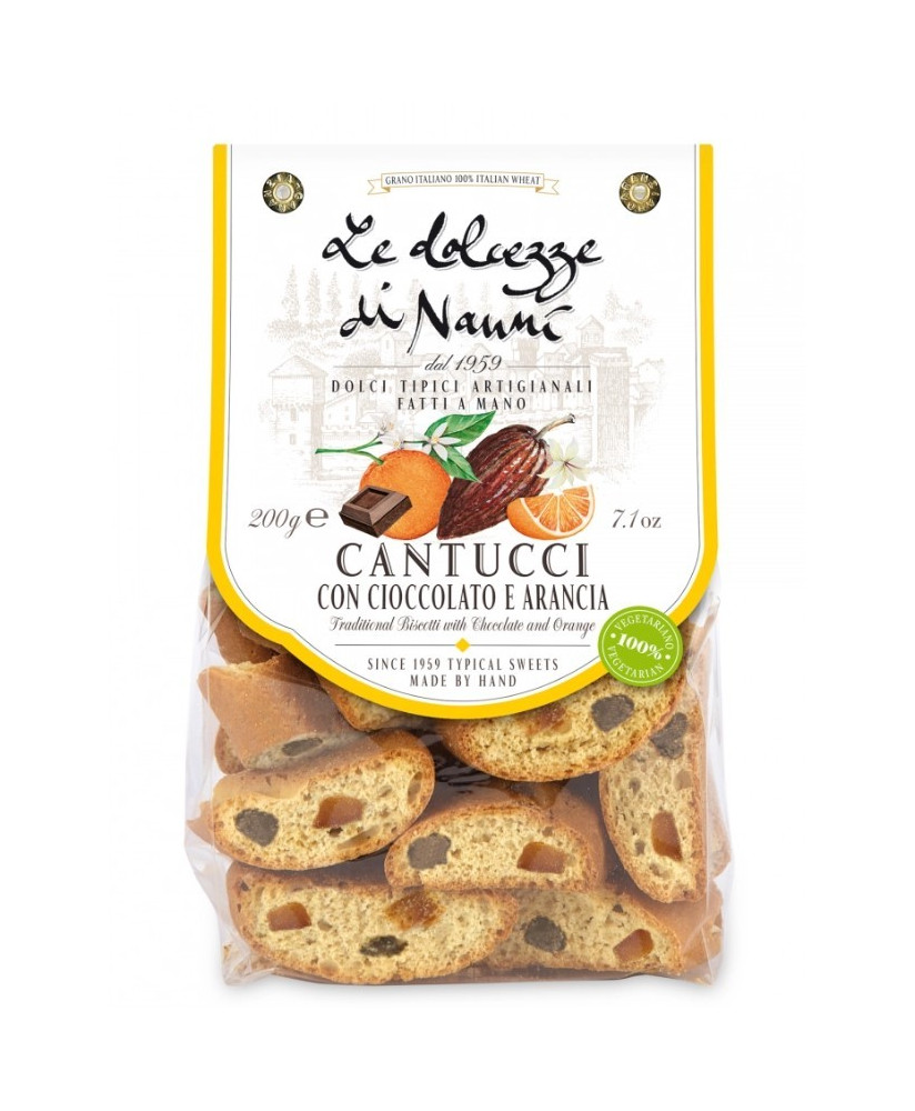 Le Dolcezze di Nanni - Vendita online Cantucci di Siena con Arancia e Cioccolato, artigianali, fatti a mano. Dolci tipici della 