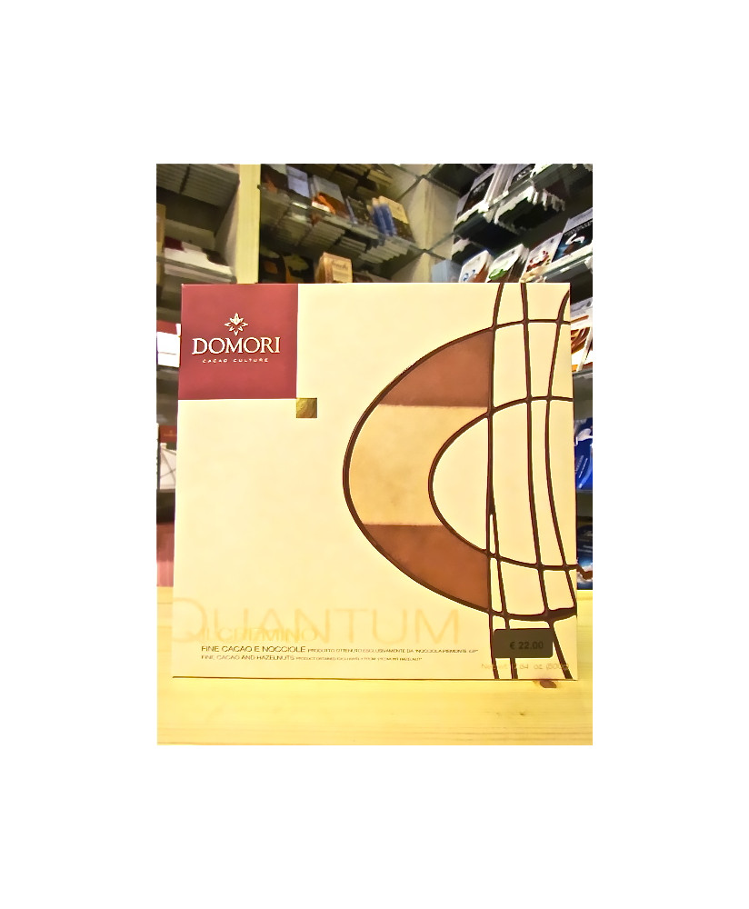 Vendita online tavolette Domori Quantum  Cremino di Nocciole Piemonte I.G.P. Shop on-line barrette di cioccolato cremino a strat