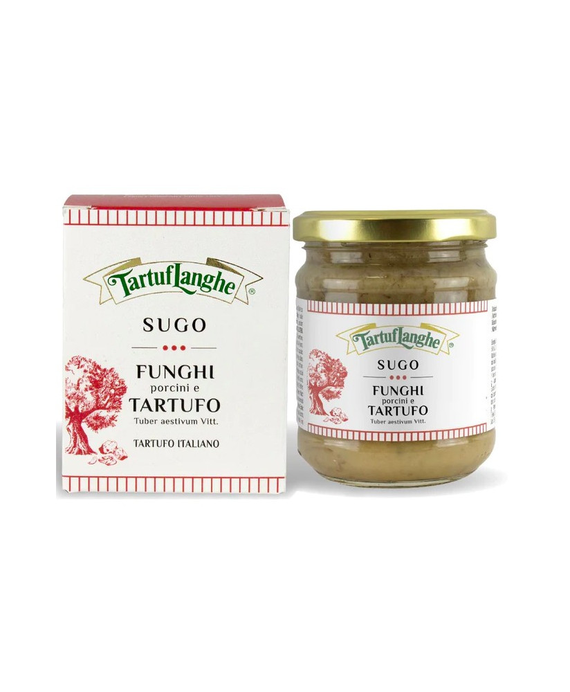 Vendita online Tartuflanghe sugo di funghi porcini, Sugo ai funghi porcini tartuflanghe, condimento ai funghi porcini 190g.