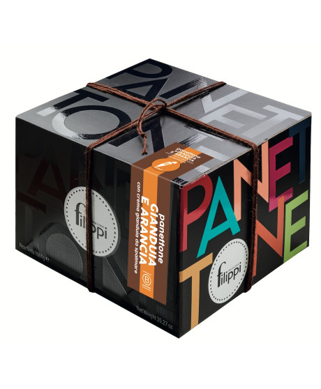 Filippi - Panettone Gianduia and Orange with hazelnuts spread cream - 1000g