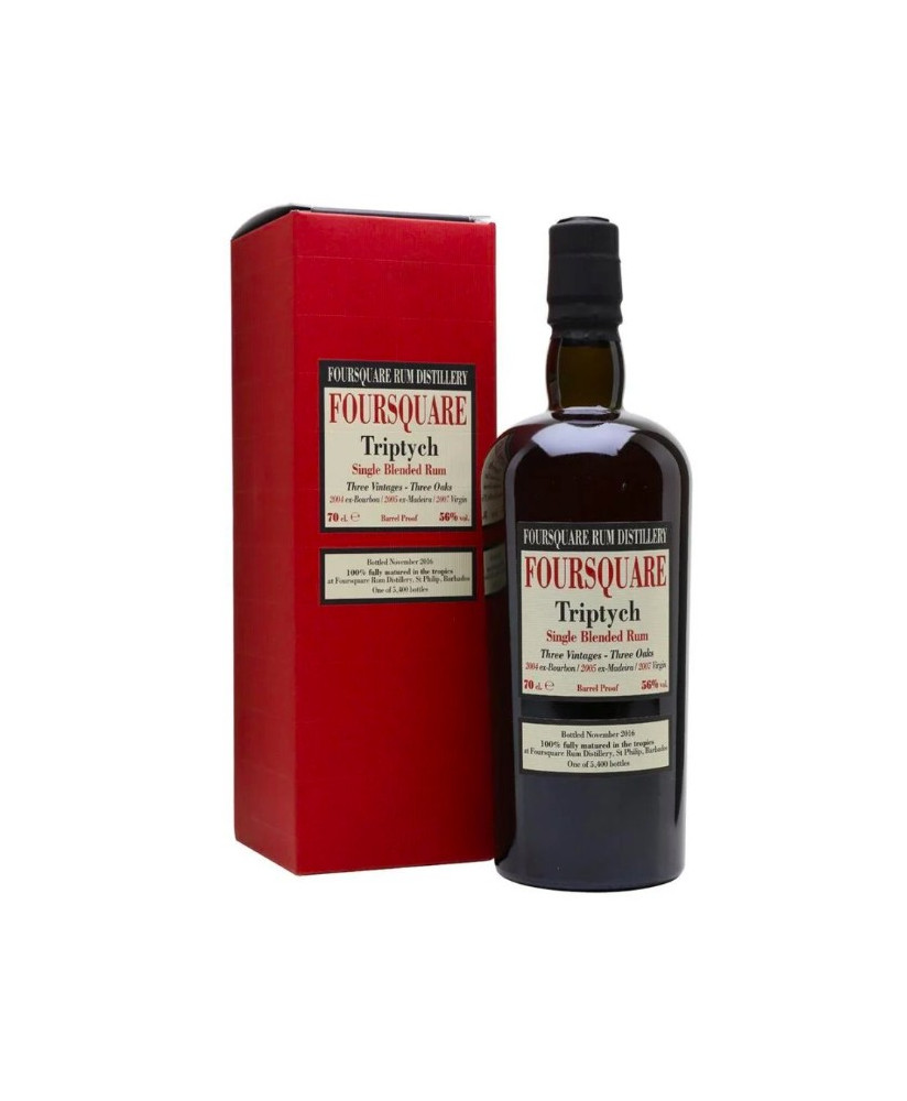 Vendita online Rum Foursquare Triptych 2004. Single blended rum. Shop on line al miglior prezzo Rhum di qualità. 