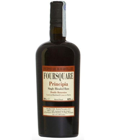 Online sale Rum Foursquare Principia. Single blended rum. Shop online at the best price Rhum quality.