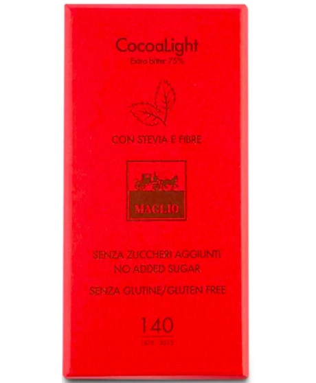 Maglio - Cocoalight Bar - Dark Chocolate  with Stevia - 100g