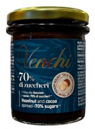 Venchi - 70% sugar - Spreadable cream with cocoa and hazelnuts 200g