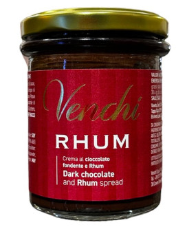VENDITA ONLINE CREME SPALMABILI VENCHI DI CIOCCOLATO FONDENTE AL RHUM. MIGLIOR PREZZO ONLINE PRODOTTI DA COLAZIONE DI QUALITA'.