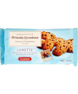 Vendita online Lunette del Biscottificio Orlando Grondona, specialità di genova. Shop on line biscotti al burro con gocce di cio