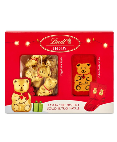 Lindt - Box of Teddy Socks - 100g | orso101.com Lindt - Box of Teddy Socks - 100g | orso101.com