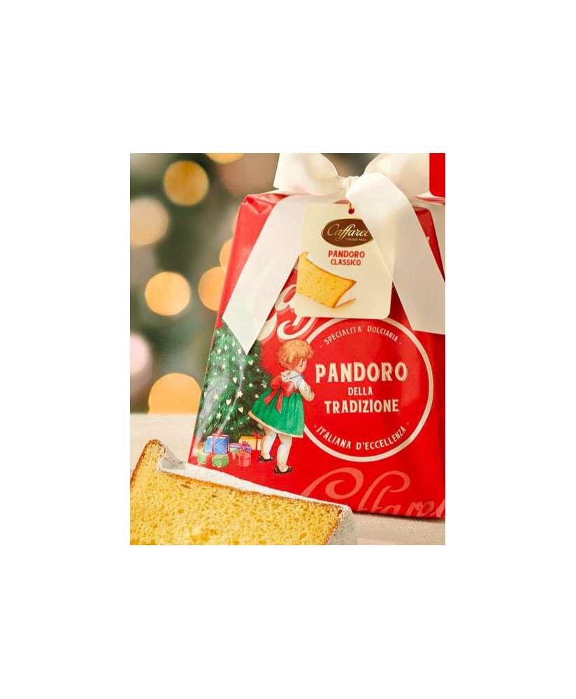 Online sales pandoro handmade Caffarel packaged in an elegant gift box. Shop online and traditional Milanese panettone craft C