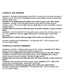 Bramardi - Cuneesi con Meringhetta - 100g