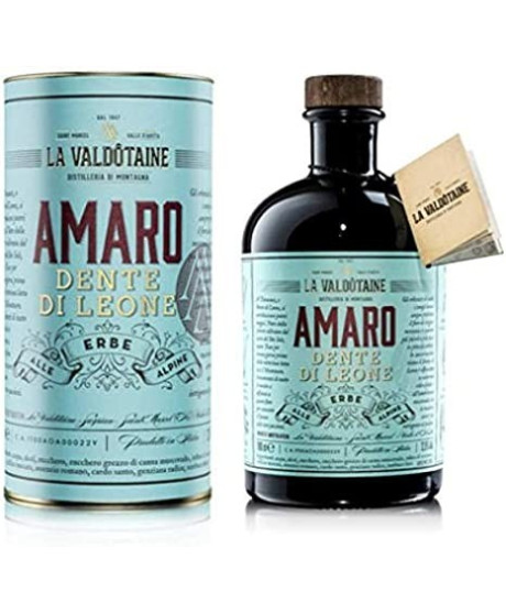 (3 BOTTIGLIE) La Valdotaine - Amaro Dente di Leone - 100cl - 1 Litro - Astucciato