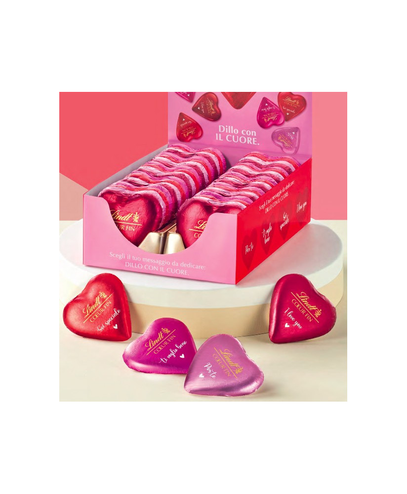 Vendita online cioccolatini Lindt a forma di cuore festa della donna di cioccolato al latte Lindt e Sprüngli miglior prezzo