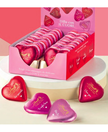 Vendita online cioccolatini Lindt a forma di cuore festa della donna di cioccolato al latte Lindt e Sprüngli miglior prezzo