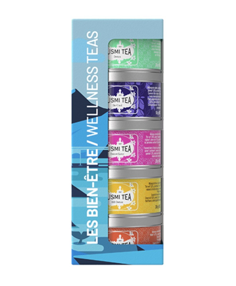 KUSMI TEA - WELLNESS TEA ASSORTMENT - ORGANIC - 5 X 20G