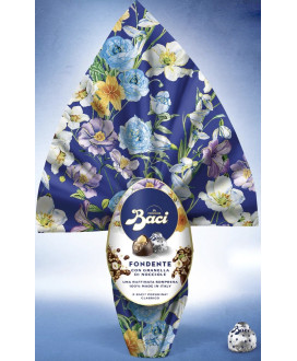 Vendita online Uova dei Baci Perugina di cioccolato fondente extra e granella di nocciole con raffinate sorprese e 4 baci all'in