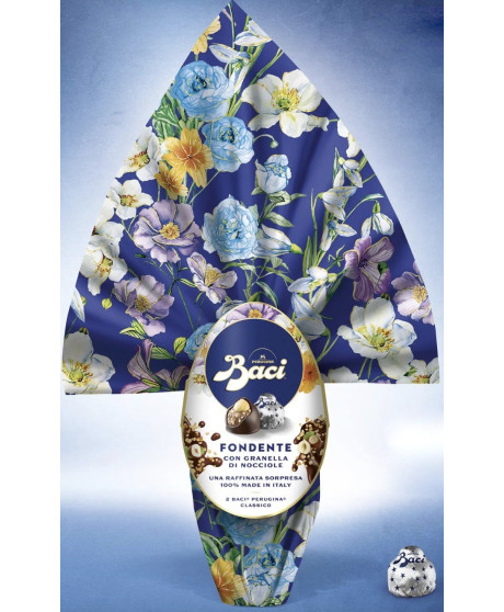 Vendita online Uova dei Baci Perugina di cioccolato fondente extra e granella di nocciole con raffinate sorprese e 4 baci all'in Vendita online Uova dei Baci Perugina di cioccolato fondente extra e granella di nocciole con raffinate sorprese e 4 baci all'in