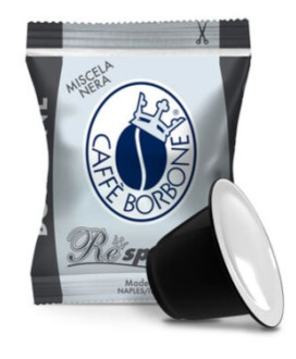 Caffè Borbone - 50 Capsule Respresso Miscela NERA - Compatibili con macchine ad uso domestico Nespresso