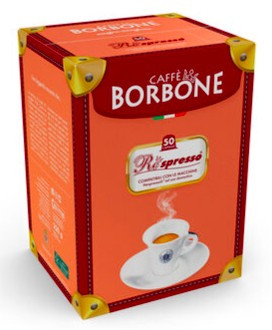 Caffè Borbone - 50 Capsule Respresso Miscela NERA - Compatibili con macchine ad uso domestico Nespresso