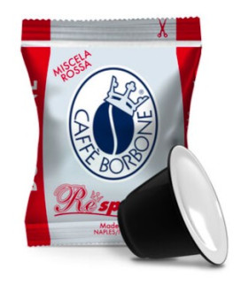 Caffè Borbone - 50 Capsule Respresso Miscela ROSSA - Compatibili con macchine ad uso domestico Nespresso