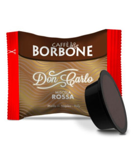 Caffè Borbone - 50 Capsules Don Carlo RED Blend - Compatible with Lavazza "A Modo Mio" brand machines