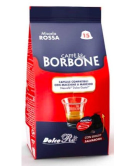 Caffè Borbone - 15 Capsule Miscela ROSSA - Compatibili con macchine "Nescafè", "Dolce Gusto"