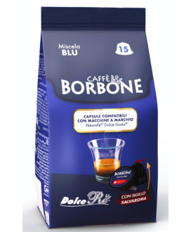 Caffè Borbone - 15 Capsules BLU Blend - Compatible with "Nescafè", "Dolce Gusto" machines