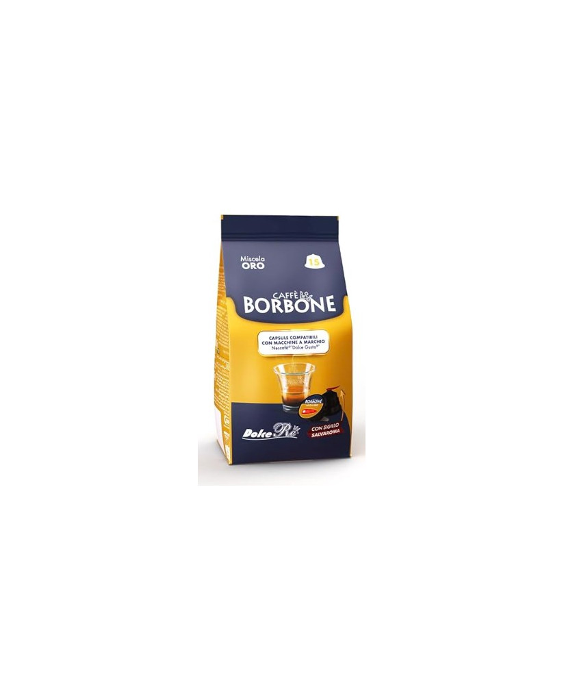 Caffè Borbone - 15 Capsule Miscela ORO - Compatibili con macchine "Nescafè", "Dolce Gusto"