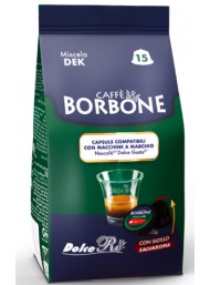 Caffè Borbone - 15 Capsules DEK Blend - Compatible with "Nescafè", "Dolce Gusto" machines