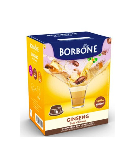 Caffè Borbone - 16 Capsules - GINSENG - Compatible with Lavazza "A Modo Mio" brand machines