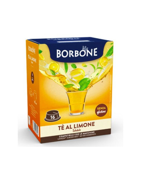 Caffè Borbone - 16 Capsule - TÈ AL LIMONE - Compatibili con macchine a marchio Lavazza  "A Modo Mio"