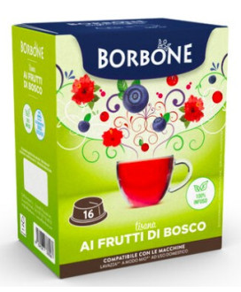 Caffè Borbone - 16 Capsule - Tisana ai Frutti di Bosco - Compatibili con macchine a marchio Lavazza  "A Modo Mio"