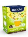 Caffè Borbone - 16 Capsules - Lemon and Ginger herbal tea - Compatible with Lavazza "A Modo Mio" brand machines