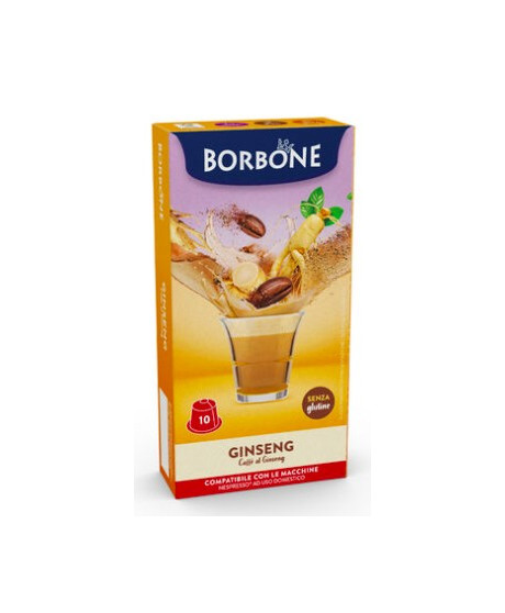 Caffè Borbone - 10 Capsules GINSENG - Compatible with Nespresso domestic machines