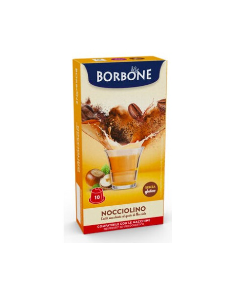 Caffè Borbone - 10 Capsules NOCCIOLINO - Compatible with Nespresso domestic machines