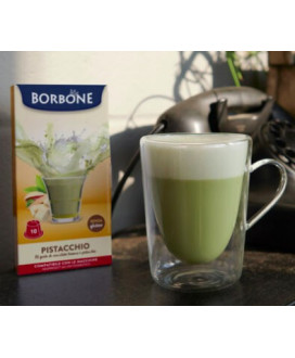 Caffè Borbone - 10 Capsules pistachio - Compatible with Nespresso domestic machines