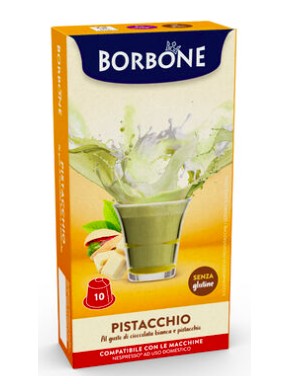 Caffè Borbone - 10 Capsules pistachio - Compatible with Nespresso domestic machines