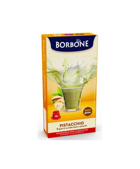 Caffè Borbone - 10 Capsules PISTACHIO - Compatible with Nespresso domestic machines