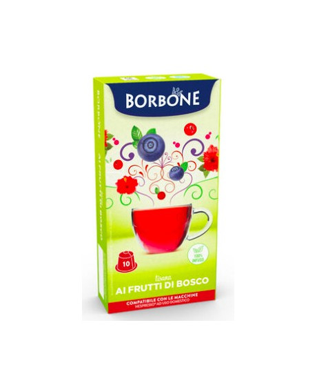 Caffè Borbone - 10 Capsules WILD BERRIES HERBAL TEA - Compatible with Nespresso domestic machines