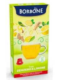 Caffè Borbone - 10 Capsules lemon and ginger HERBAL TEA - Compatible with Nespresso domestic machines
