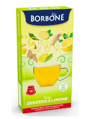 Caffè Borbone - 10 Capsule Respresso Tisana limone e zenzero  - Compatibili con macchine ad uso domestico Nespresso