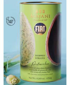 Vendita online uova di Pasqua Majani al cremino Fiat. Shop on line Uovo Fiat al latte e uovo scorza fondente. Miglior prezzo on