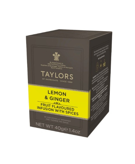 Taylor of Harrogate - Lemon & Ginger Tea - 20 Sachets