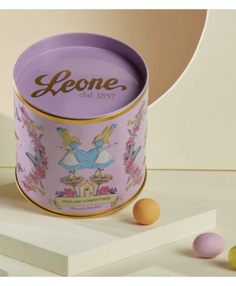 Leone - Latta Tamburello "Regina di Cuori" - Ovetti Assortiti - 350g Leone - Latta Tamburello "Regina di Cuori" - Ovetti Assortiti - 350g